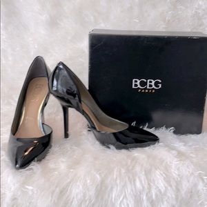 BCBG patent leather pumps